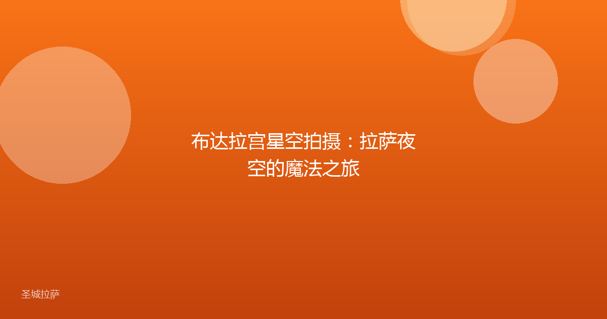 布达拉宫星空拍摄：拉萨夜空的魔法之旅