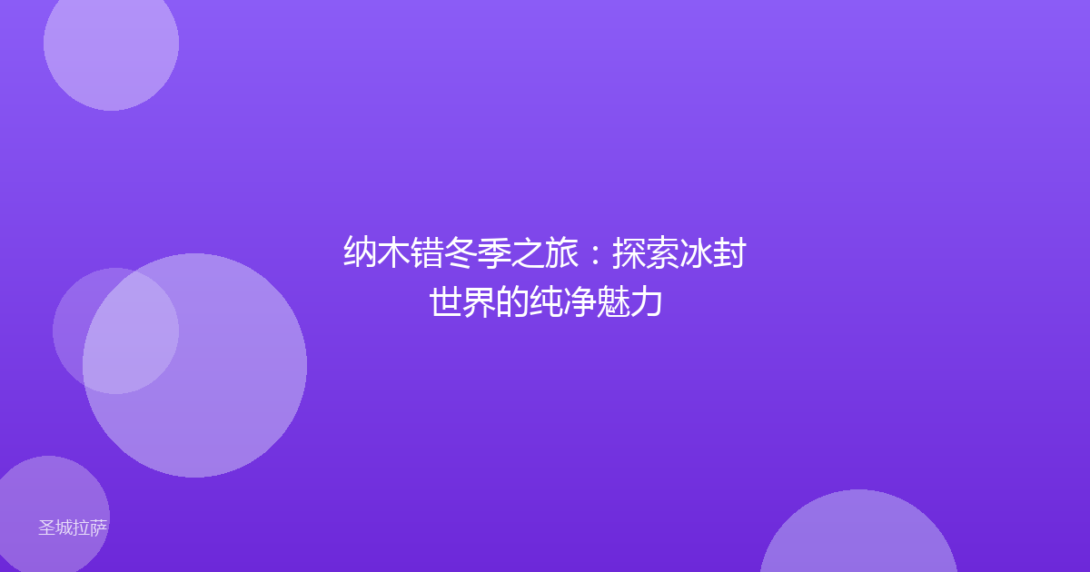纳木错冬季之旅：探索冰封世界的纯净魅力