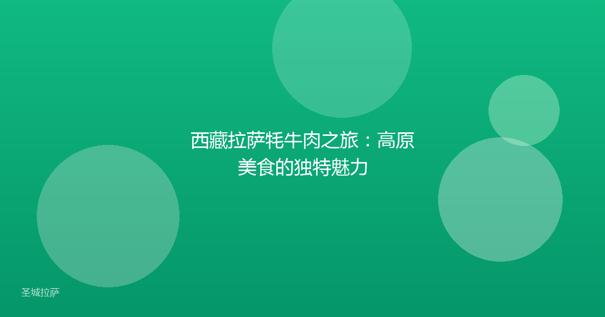 西藏拉萨牦牛肉之旅：高原美食的独特魅力